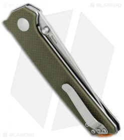 Kizer Vanguard Series Domin Liner Lock Knife Green G-10 (3.5" Stonewash) V4516A2 -Kizer Knife Shop Kizer Vanguard Series Domin Green G10 SW BHQ 84643 er side