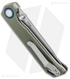 Kizer Azo Vanguard Series Mini Begleiter Knife OD Green G-10 (2.8" Stonewash) -Kizer Knife Shop Kizer Vanguard Series Mini Begleiter OD Green SW V3458C2 BHQ 98915 jr side