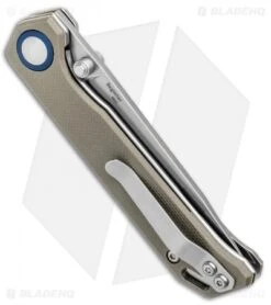 Kizer Azo Vanguard Series Mini Begleiter Knife Tan G-10 (2.8" Stonewash) -Kizer Knife Shop Kizer Vanguard Series Mini Begleiter Tan SW V3458C3 BHQ 95482 jr side