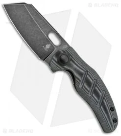 Kizer Vanguard C01C Sheepdog Thumb Hole Knife Black Micarta (3.25" Black SW)