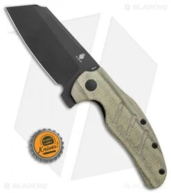 Kizer Vanguard Sheepdog XL C01C Liner Lock Knife Green Micarta (4" Black) -Kizer Knife Shop Kizer Vanguard Sheepdog XL C01C LL Green Micarta Black V5488E3 BHQ 118479 jr bottlecap