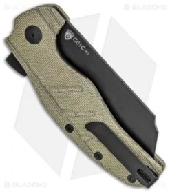 Kizer Vanguard Sheepdog XL C01C Liner Lock Knife Green Micarta (4" Black) -Kizer Knife Shop Kizer Vanguard Sheepdog XL C01C LL Green Micarta Black V5488E3 BHQ 118479 jr side