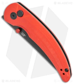 Kizer Swaggs Chili Pepper Button Lock Knife Red G-10 (3" Black) V3601C1 -Kizer Knife Shop Kizer Vanguard Swaggs Chilli Pepper Button Lock Red G 10 Black BHQ 145741 jr spine