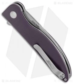 Kizer Vanguard Swaggs Swayback Knife Purple G-10 (3" Stonewash) V3566N1 -Kizer Knife Shop Kizer Vanguard Swaggs Swayback Purple G 10 SW V3566N1 BHQ 118808 jr side