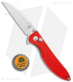 Kizer Vanguard Swaggs Swayback Button Lock Knife Red G-10 (3" Stonewash) V3566N3 -Kizer Knife Shop Kizer Vanguard Swaggs Swayback Red G 10 V3566N3 BHQ 118809 jr bottlecap