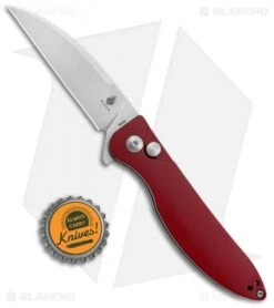 Kizer Swaggs Swayback Button Lock Knife Red Micarta (3" Stonewash) V3566N4 -Kizer Knife Shop Kizer Vanguard Swaggs Swayback Red Micarta SW V3566N4 BHQ 126630 jr bottlecap