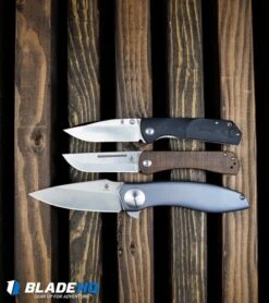 Kizer Vanguard Rolf Helbig Pinch Folder Smooth Brown Micarta (3" Satin) V3009N3 -Kizer Knife Shop Kizer Vanguard V3 Vigor Liner Lock Knife Black G 10 Satin V3403N1 BHQ 34545 kp wood slats web