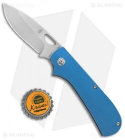 Kizer Vanguard Vagnino Zipslip Slipjoint Knife Blue G-10 (2.8" Stonewash) -Kizer Knife Shop Kizer Vanguard Vagnino Zipslip SJ Blue G 10 SW V3507N3 BHQ 97806 jr bottlecap