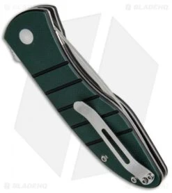 Kizer Vanguard Velox 2 Liner Lock Flipper Knife Green G-10 (3.4" Satin) V4478A2 -Kizer Knife Shop Kizer Velox 2 Green G 10 V4478A2 BHQ 50963 jr side