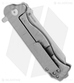 Kizer Vindicator Frame Lock Knife Textured Titanium (3.50" Stonewash) Ki4522 -Kizer Knife Shop Kizer Vindicator FL Textured Ti SW Ki4522 BHQ 85508 jr side