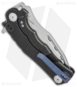 Kizer Willumsen Maddox Frame Lock Knife Black Titanium (3.875" Stonewash) Ki5486 -Kizer Knife Shop Kizer Willumsen Maddox black ti sw Ki5486 BHQ 52450 er side