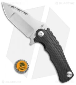 Kizer Willumsen Maddox Frame Lock Knife Black Titanium (3.875" Stonewash) Ki5486 -Kizer Knife Shop Kizer Willumsen Maddox black ti sw Ki5486 BHQ 52450 jr bottlecap
