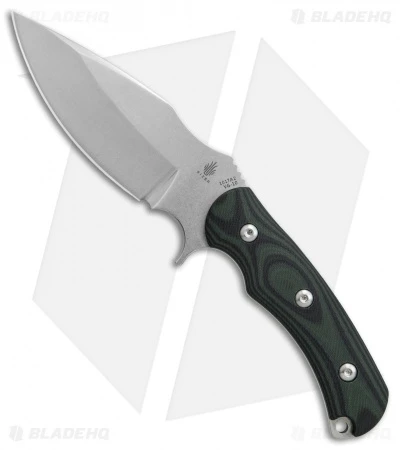 Kizer Willumsen Super Bad Drop Point Fixed Blade Black/Green (4.75" SW) Ki1017A2 -Kizer Knife Shop Kizer Willumsen Super Bad dp black green sw BHQ 71475 er