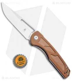 Kizer Yukon Liner Lock Knife Brown (3.39" Stonewash) V4004N2 -Kizer Knife Shop Kizer Yukon Liner Lock Knife Brown Stonewash V4004N2 BHQ 107478 kp bottlecap jr