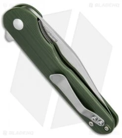 Kizer Vanguard Flashbang A2 Liner Lock Knife Green G-10 (3" Satin) -Kizer Knife Shop kizer flash bang a2 green BHQ 37597 dl side