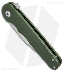 Kizer Vanguard Flashbang A2 Liner Lock Knife Green G-10 (3" Satin) -Kizer Knife Shop kizer flash bang a2 green BHQ 37597 dl spine