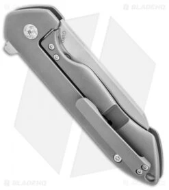 Kizer Degnan Guru Flipper Knife Titanium W/ Holes (3" Satin) Ki3504K1 -Kizer Knife Shop kizer guru milled flipper ti Ki3504K1 jr side