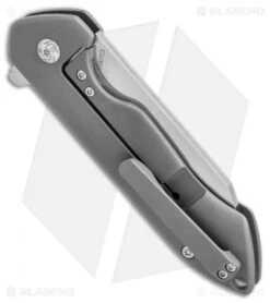 Kizer Degnan Guru Flipper Knife Titanium (3" Satin) Ki3504K2 -Kizer Knife Shop kizer guru plain flipper ti Ki3504K2 er side
