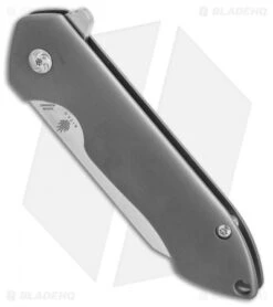 Kizer Degnan Guru Flipper Knife Titanium (3" Satin) Ki3504K2 -Kizer Knife Shop kizer guru plain flipper ti Ki3504K2 er spine