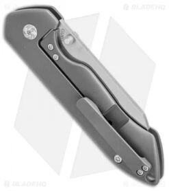 Kizer Degnan Guru Frame Lock Knife Titanium (3" Satin) Ki3504A2 -Kizer Knife Shop kizer guru plain thumb stud ti Ki3504A2 er side