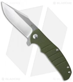 Kizer Vanguard Laconico Intrepid Flipper Green G-10 Knife (3.625" Satin) V4468A2