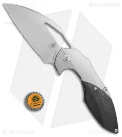 Kizer Isham Megatherium Frame Lock Knife Carbon Fiber (3.6" Stonewash) Ki4502 -Kizer Knife Shop kizer isham megatherium sw cf Ki4502A1 BHQ 52403 dl size