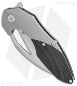 Kizer Isham Megatherium Frame Lock Knife Carbon Fiber (3.6" Stonewash) Ki4502 -Kizer Knife Shop kizer isham megatherium sw cf Ki4502A1 BHQ 52403 dl spine