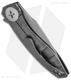 Kizer John Gray S.L.T. Flipper Knife Textured Ti (3.5" Stonewash) Ki4474A2 -Kizer Knife Shop kizer john gray ki4474a2 bhq 36467 cm side