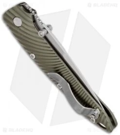 Kizer Sliver Sunburst Liner Lock Knife Green T6 (3.5" Stonewash) Ki4419A3 -Kizer Knife Shop kizer ki4419a3 silver sunburst LL Green BHQ 26300 jr