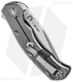 Kizer River Cat Frame Lock Knife Titanium (3.375" Stonewash) Ki4456A1 -Kizer Knife Shop kizer ki4456a1 side cm