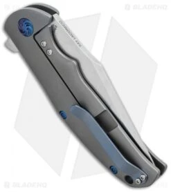 Kizer Laconico Intrepid Flipper Frame Lock Knife (3.625" Stonewash) Ki4468A1 -Kizer Knife Shop kizer ki4468a1 side cm