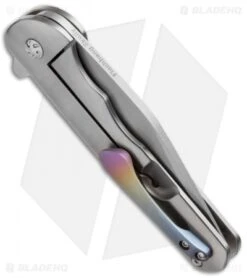 Kizer Cutlery Flashbang Skully Flipper Knife Titanium (3.5" Stonewash) Ki454A2 -Kizer Knife Shop kizer ki454a2 side