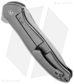 Kizer Cucchiara Bad Dog Flipper Knife Titanium (4.25" Stonewash) Ki5463A2 -Kizer Knife Shop kizer ki5463a2 side cm