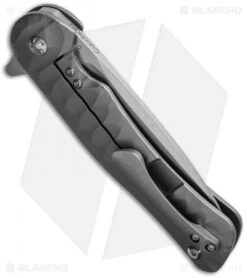 Kizer Cucchiara Dukes Flipper Knife Gray Titanium (3.625" Stonewash) Ki5466A1 -Kizer Knife Shop kizer ki5466a1 side cm