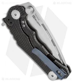 Kizer Willumsen Perock Flipper Knife Black Titanium (3.5" Satin) Ki4485 -Kizer Knife Shop kizer perock ki4485 bhq 36468 cm side
