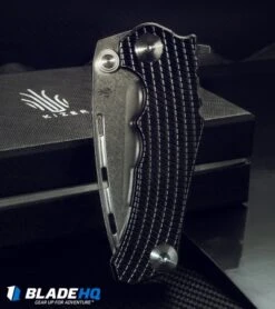 Kizer Willumsen Perock Flipper Knife Black Titanium (3.5" Satin) Ki4485 -Kizer Knife Shop kizer perock willumsen flipper cm