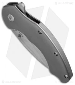 Kizer Degnan Roach Flipper Knife Titanium (3.5" Satin) Ki4477 -Kizer Knife Shop kizer roach ki4477 bottom cm