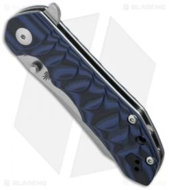 Kizer Vanguard Series Sovereign Flipper Black/Blue G-10 (3.6" Stonewash) V4423A2 -Kizer Knife Shop kizer sovereign a2 bottom cm