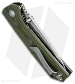 Kizer Vanguard V3 Vigor Liner Lock Knife Green G-10 (3" Satin) V3403N2 -Kizer Knife Shop kizer v3 vigor v3403a2 green back dl