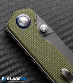 Kizer Azo Vanguard Series Begleiter Knife Green G-10 (3.5" Gray) V4458N2 -Kizer Knife Shop kizer vanguard begleiter green g10 v4458a2 detail cm 1