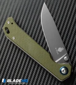 Kizer Azo Vanguard Series Begleiter Knife Green G-10 (3.5" Gray) V4458A2 -Kizer Knife Shop kizer vanguard begleiter green g10 v4458a2 half cm