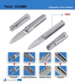 Kizer Lundquist Feist Front Flipper Knife Black Micarta (2.8" Stonewash) -Kizer Knife Shop weekof08 03 20 3